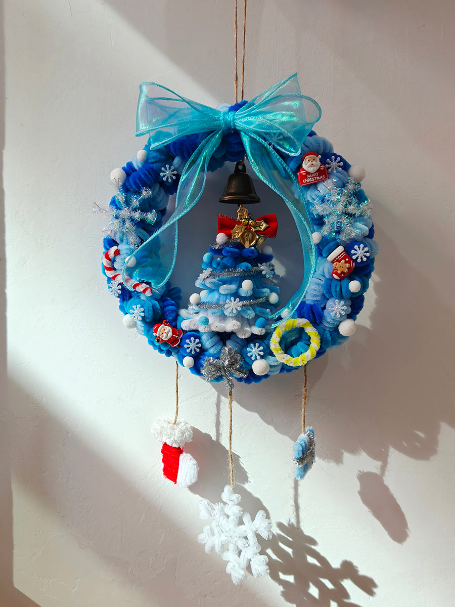 Blue Christmas Wreath 10 inch