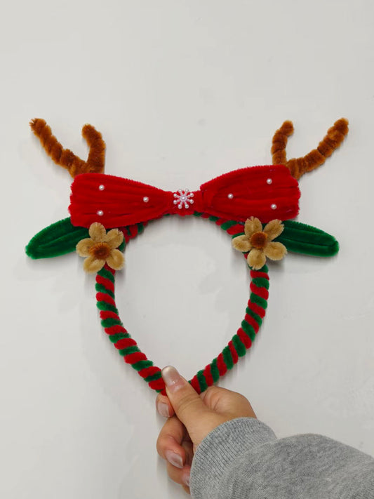 Christmas Reindeer Bow Headband