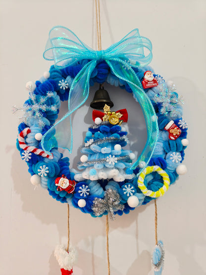 Blue Christmas Wreath 10 inch