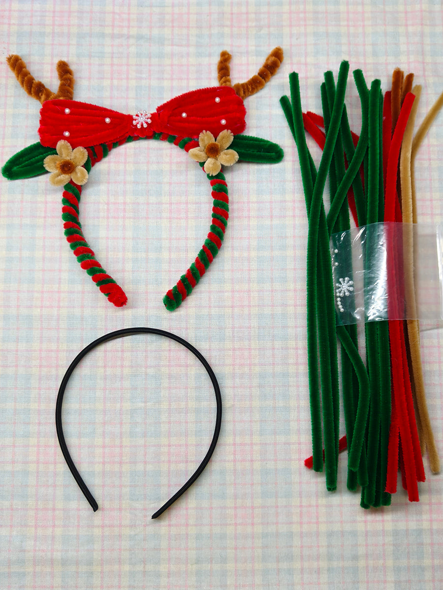 Christmas Reindeer Bow Headband DIY Kit
