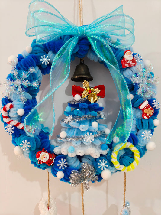 Blue Christmas Wreath 10 inch
